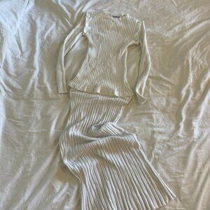 Amy Lynn white long sleeve cozy dress